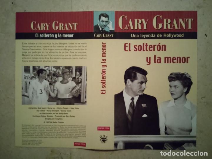 Cine: CARATULA ORIGINAL -A4- EL SOLTERON Y LA MENOR - CARY GRANT