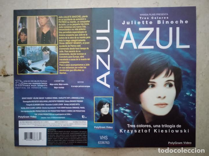 Cine: CARATULA ORIGINAL -A4- AZUL - JULIETTE BINOCHE - TRES COLORES