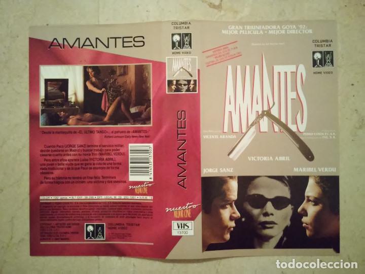 Cine: CARATULA ORIGINAL - A4 - AMANTES Modelo 2 - VICTORIA ABRIL - CINE ESPA&Ntilde;OL - JORGE SANZ