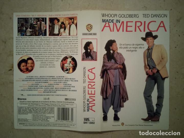 Kino: CARATULA ORIGINAL -A4- MADE IN AMERICA - WHOOPI GOLDBERG - COMEDIA - TED DANSON