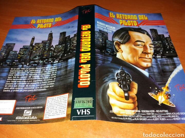 Cine: Caratula vhs- el retorno del piloto- robert mitchum