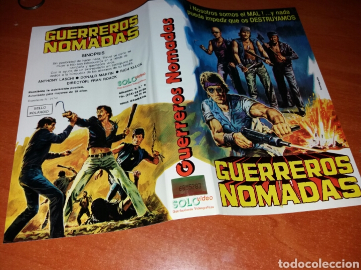 Cine: Caratula vhs- guerreros nomadas - Foto 1