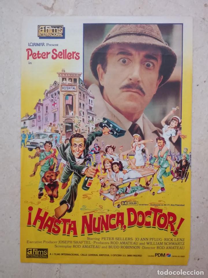 Cinema: ANTIGUO ANUNCIO ENCARTONADO -A4- HASTA NUNCA DOCTOR - PETER SELLERS - ARCHIVO
