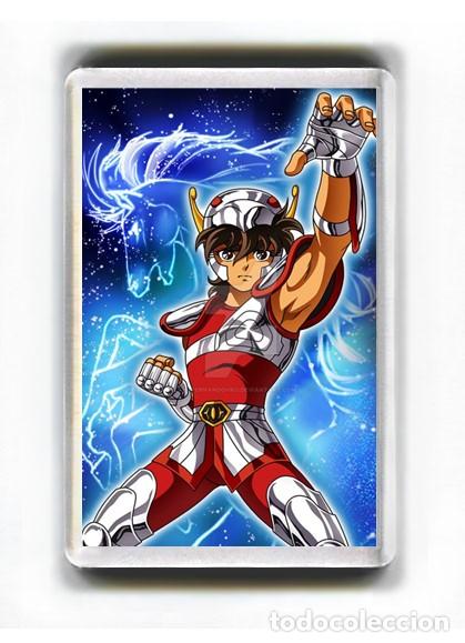 Cine: IMAN ACRILICO NEVERA - DIBUJOS ANIMADOS LOS CABALLEROS DEL ZODIACO - SEIYA DE PEGASO