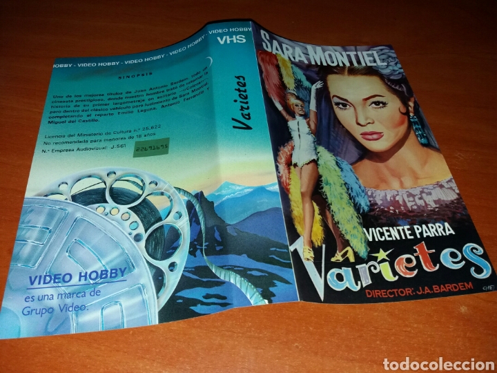 Cine: Caratula vhs- varietes- sara montiel
