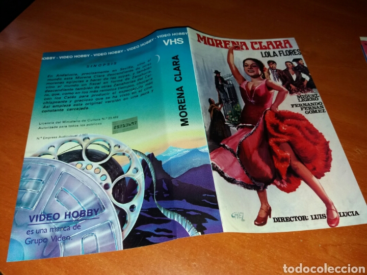 Cine: Caratula vhs- morena clara- lola flores