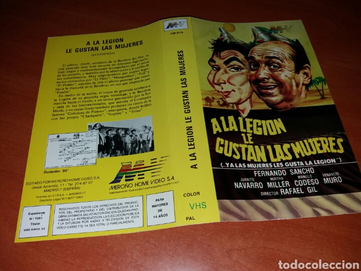 Cine: Caratula vhs- a la legion le gustan las mujeres