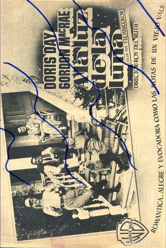 Cine: A LA LUZ DE LA LUNA 1953  DORIS DAY HOJA REVISTA