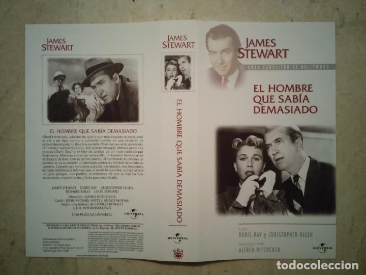 Cine: CARATULA ORIGINAL -A4- EL HOMBRE QUE SABIA DEMASIADO - ALFRED HITCHCOCK - ARCHIVO