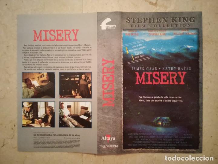Cine: CARATULA ORIGINAL -A4- MISERY - STEPHEN KING - ARCHIVO - JAMES CAAN - TERROR