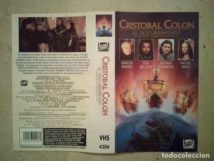 Cine: CARATULA ORIGINAL -A4- CRISTOBAL COLON EL DESCUBRIMIENTO (Modelo Fox) - TOM SELLECK - ARCHIVO