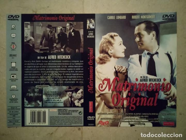 Cine: CARATULA ORIGINAL -A4- MATRIMONIO ORIGINAL - ALFRED HITCHCOCK - ARCHIVO - CAROLE LOMBARD