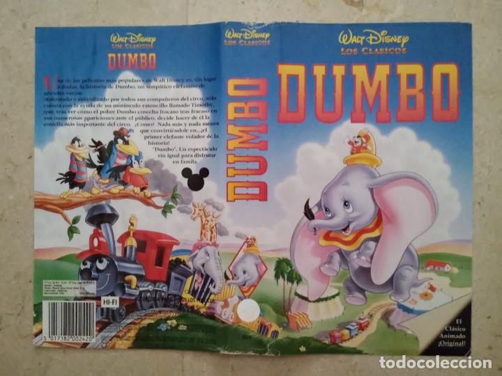 Cine: CARATULA ORIGINAL -A4- DUMBO - WALT DISNEY - Los Clasicos