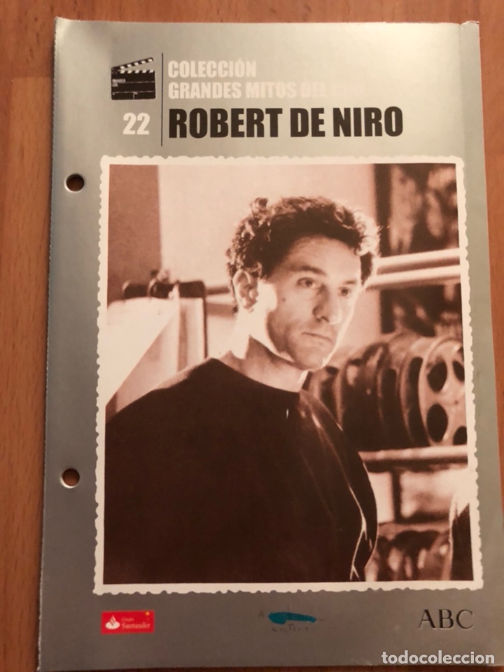 Cine: Desplegable colecci&oacute;n grandes mitos del cine ABC 22 Robert de niro