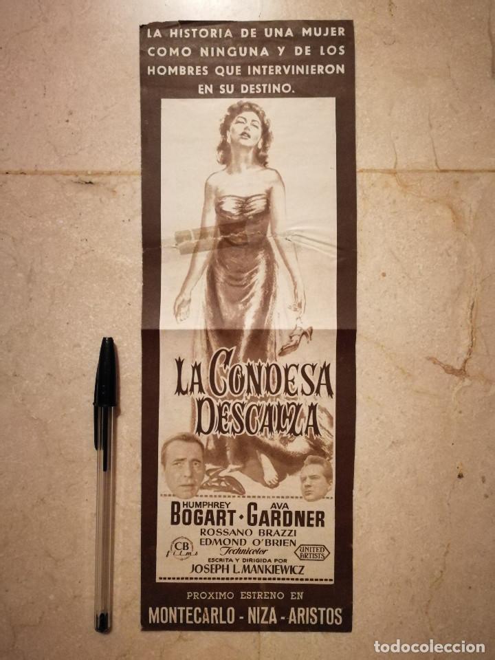 Cine: ANTIGUO ANUNCIO ENCARTONADO - LA CONDESA DESCALZA - AVA GARDNER -
