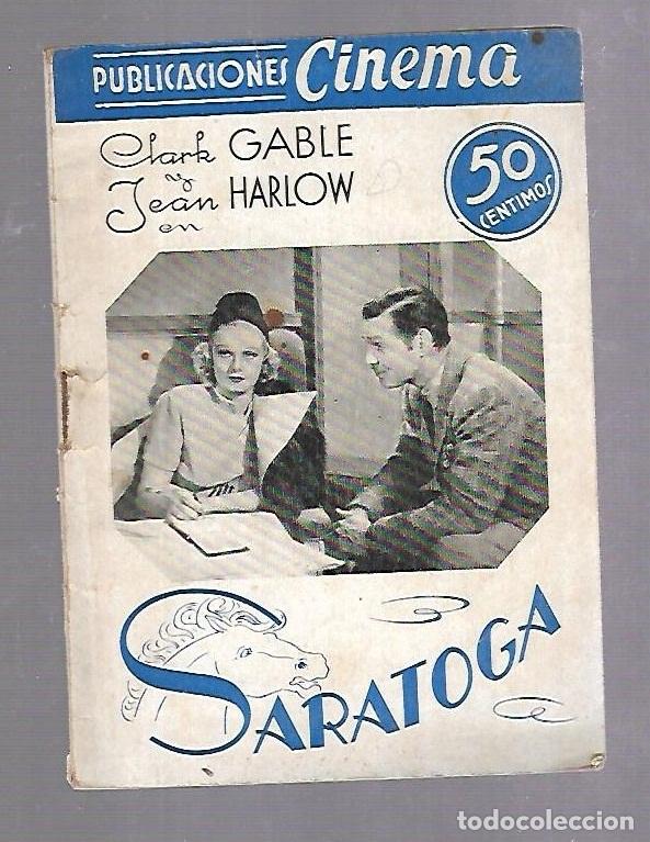 Cinema: PUBLICACIONES CINEMA. N&ordm; 26. SARATOGA. CLARK GABLE Y JEAN HARLOW.