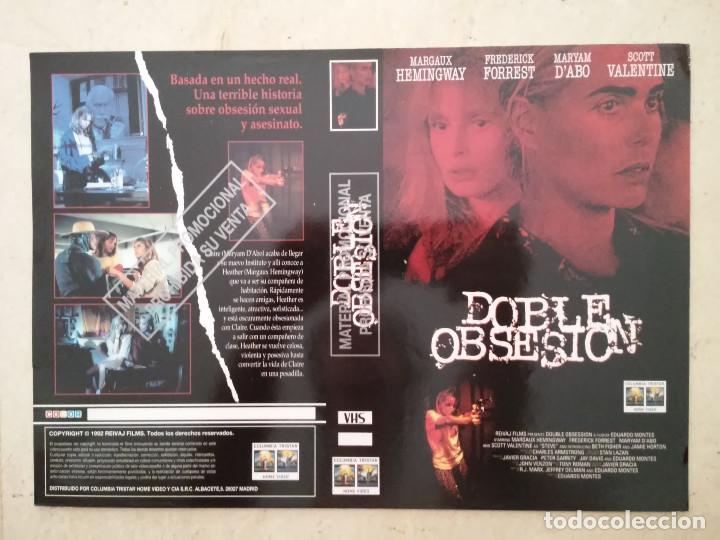 Cine: CARATULA ORIGINAL -A4- Doble Obsesi&oacute;n - ALBUM - Maryam d'Abo - Margaux Hemingway - THRILLER