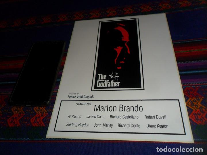 Cine: ADHESIVO TAMA&Ntilde;O CUARTILLA DE THE GOODFATHER, EL PADRINO DE FRANCIS FORD COPPOLA CON MARLON BRANDO.