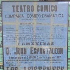 Cine: CADIZ. TEATRO COMICO. 1907. COMPAÑIA COMICO-DRAMATICA. DON JUAN ESPANTALEON, LOS ASISTENTES. VER. Lote 117795579