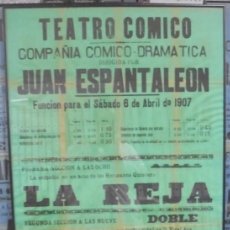 Cine: CADIZ. TEATRO COMICO. 1907. COMPAÑIA COMICO-DRAMATICA. DON JUAN ESPANTALEON, LA REJA, EL SEÑOR CURA.. Lote 117795635