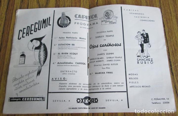 Cine: PROGRAMA CAPITOL 1934 &ndash; 1935 // Con ilustraciones a b/n - Foto 5