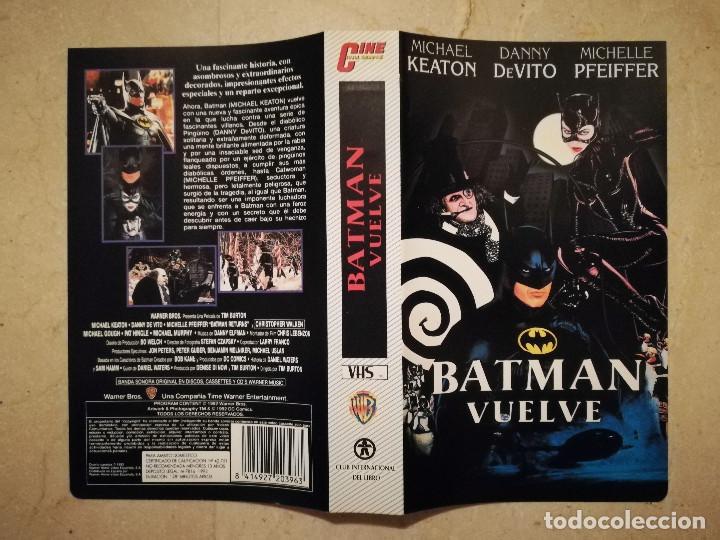 Cinema: CARATULA ORIGINAL -A4- VUELVE - BATMAN - ARCHIVO - MICHAEL KEATON