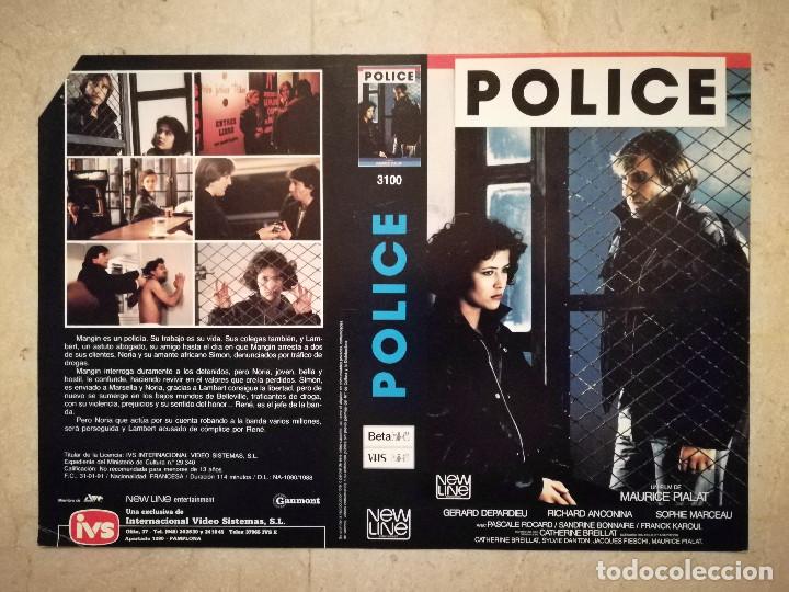 Cine: CARATULA ORIGINAL -A4- POLICE - SOPHIE MARCEAU - ALBUM - GERARD DEPARDIEU