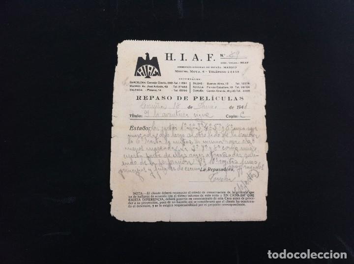 Cinema: H.I.A.F.  REPASO DE PEL&Iacute;CULAS. 1941