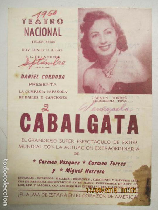 Cine: TEATRO NACIONAL. CUBA. PROGRAMA DEL ESPECTACULO. NOCHE EN CATALAYUD, FRAGUA. VER