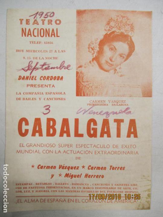 Cine: TEATRO NACIONAL. CUBA. PROGRAMA DEL ESPECTACULO. FRAGUA, RIAS BAJAS. VER