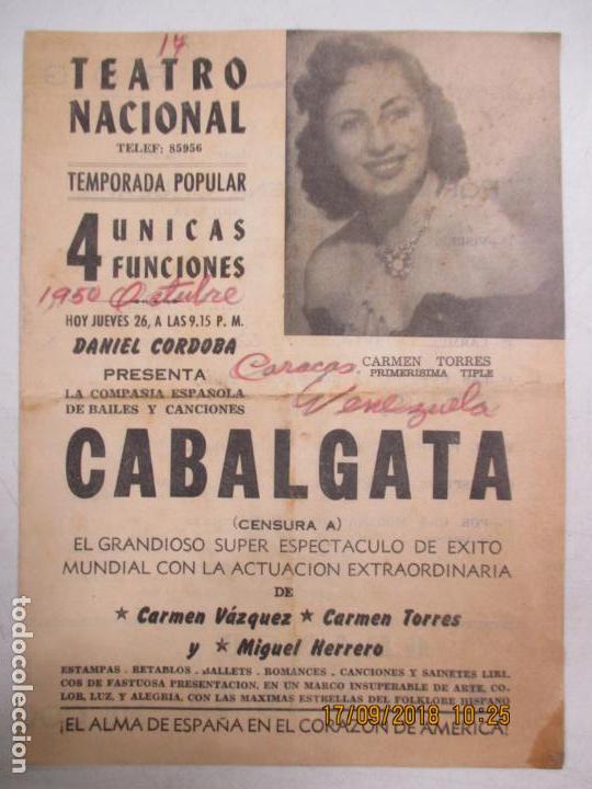Cine: TEATRO NACIONAL. CUBA. PROGRAMA DEL ESPECTACULO. POR UNA MORENA CHULAPA. VER