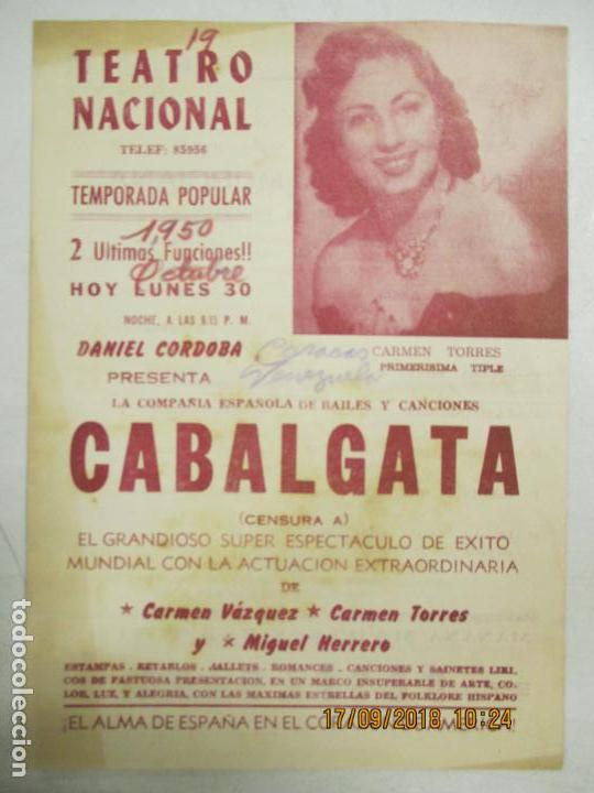 Cine: TEATRO NACIONAL. CUBA. PROGRAMA DEL ESPECTACULO. EN LA VEGA MURCIANA, RONDA EN TERUEL. VER