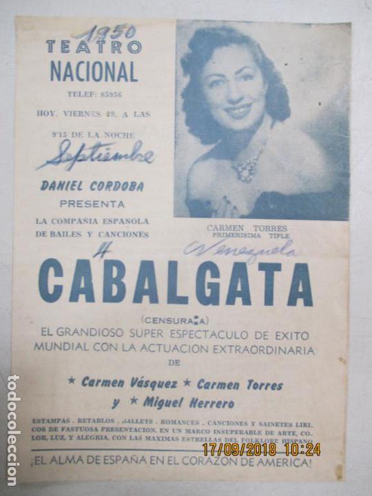 Cine: TEATRO NACIONAL. CUBA. PROGRAMA DEL ESPECTACULO. RIAS BAJAS, MAJOS DE MADRID. VER