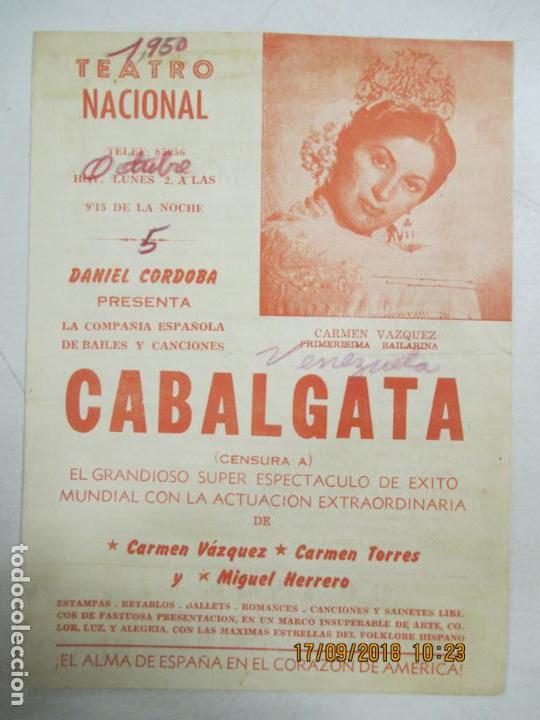 Cine: TEATRO NACIONAL. CUBA. PROGRAMA DEL ESPECTACULO. MAJOS DE MADRID, CAMINITO DE SANTIAGO. VER