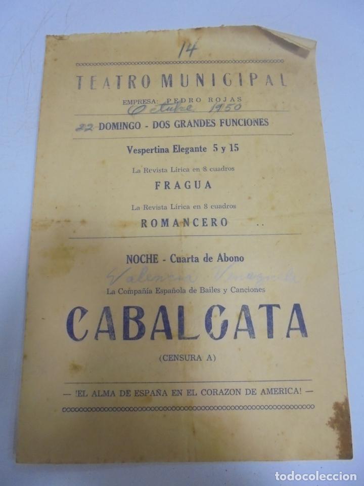 Cine: TEATRO MUNICIPAL, CUBA. PROGRAMA DE ESPECTACULO. ORO Y SANGRE, CAMINITO DE SANTIAGO. VER