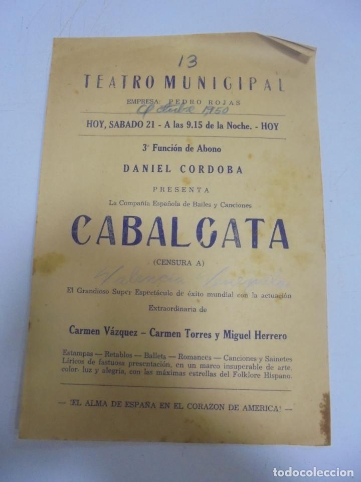 Cinema: TEATRO MUNICIPAL, CUBA. PROGRAMA DE ESPECTACULO. ROMANCERO, MAJOS DE MADRID. VER