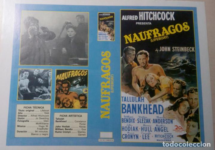 Cine: NAUFRAGOS.LIFEBOAT.TALLULAH BANKHEAD.ALFRED HITCHCOCK.CARATULA VHS.