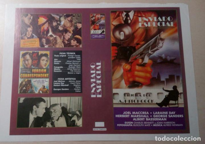 Cine: ENVIADO ESPECIAL.FOREIGN CORRESPONDENT.JOEL MCCREA..ALFRED HITCHCOCK.CARATULA VHS.