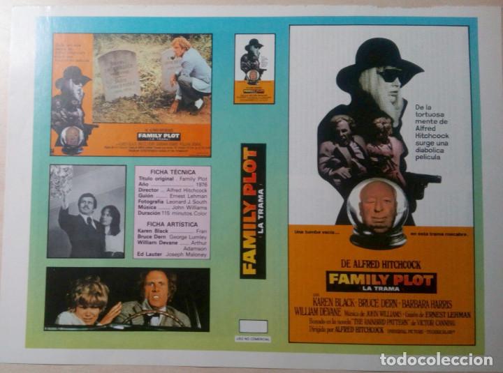 Cine: LA TRAMA.FAMILY PLOT.BARBARA HARRIS.ALFRED HITCHCOCK.CARATULA VHS.