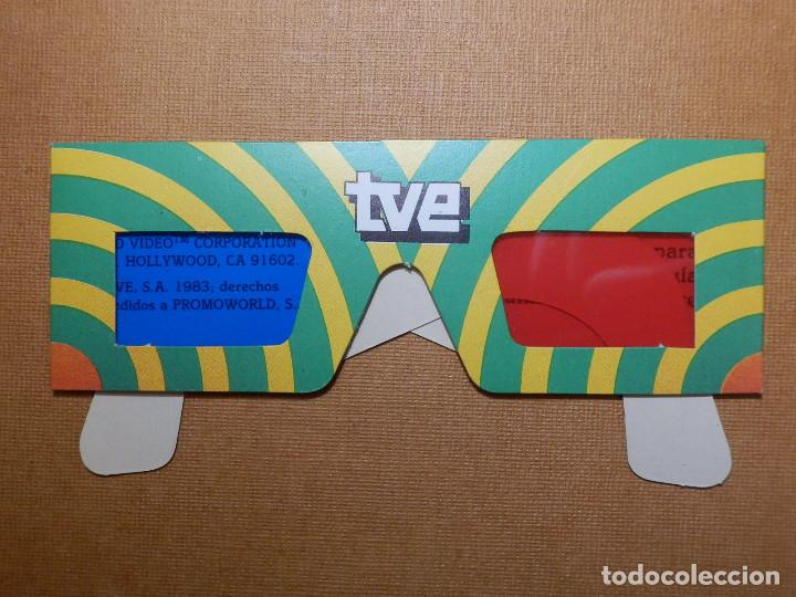  GAFAS 3D VIDEO - TVE - ESPECIALES PARA VISION DE LA PELICULA TRIDIMENSIONAL TVE AÑO 1983 - ORIGINAL (Cine - Varios)