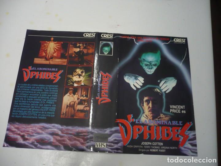 Cine: (SOLO CARATULA ORIGINAL VHS) EL ABOMINABLE DR PHIBES.