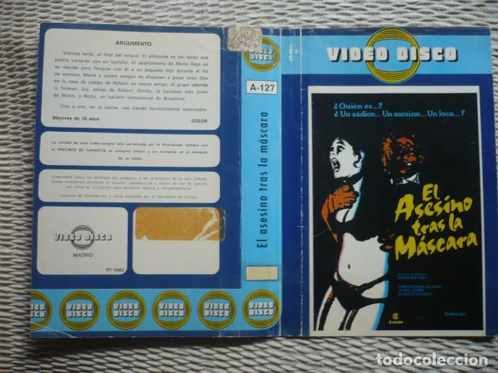Cinema: (SOLO CARATULA ORIGINAL VHS) EL ASESINO TRAS LA MASCARA.