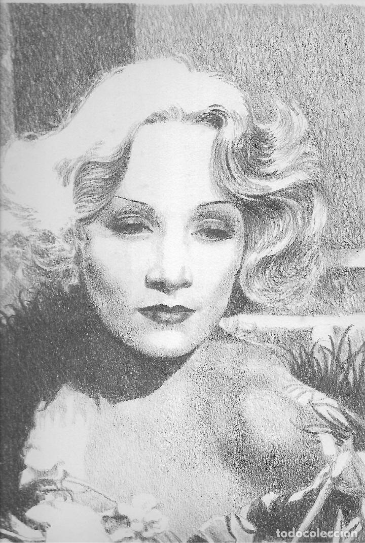Cine: MARLENE DIETRICH - DIBUJO AL CARB&Oacute;N FDO. FRANCESC