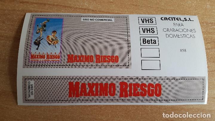 Cine: PEGATINA CINE PELICULA -- MAXIMO RIESGO - STALLONE - - Foto 1