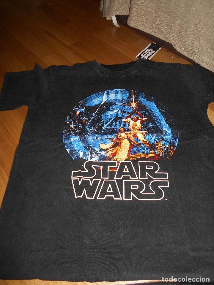 Cine: Camiseta manga corta STAR WARS TRILOGIA COLOR NEGRO TALLA L nueva ETIQUETA EXCLUSIVA DISNEY