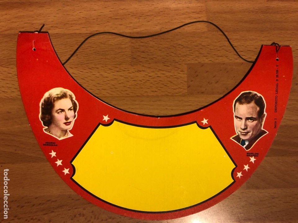 Cine: Visera de cart&oacute;n cine ingrid bergman Marlon brando