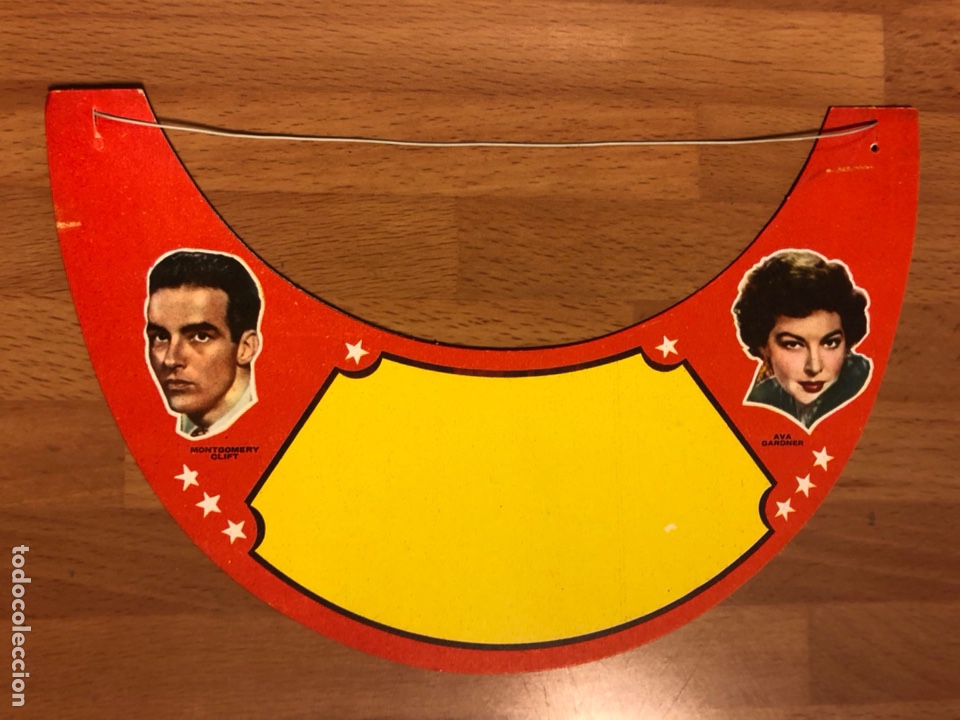 Cine: Visera de cart&oacute;n cine montgomery clift ava gardner