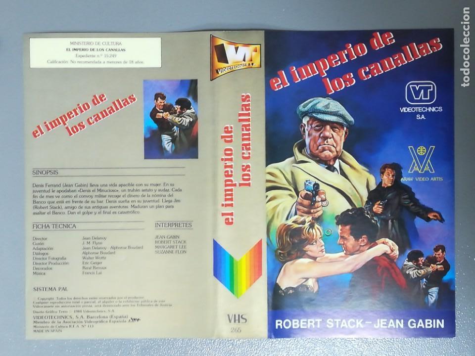 Cine: CAR&Aacute;TULA PEL&Iacute;CULA V&Iacute;DEO VHS EL IMPERIO DE LOS CANALLAS - ROBERT STACK - Foto 1