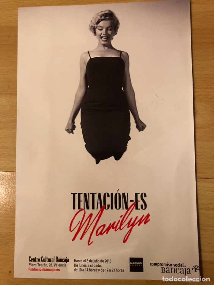 Cine: Exposicion tentacion-es Marilyn Monroe.23,5x15 cm.valencia 2013