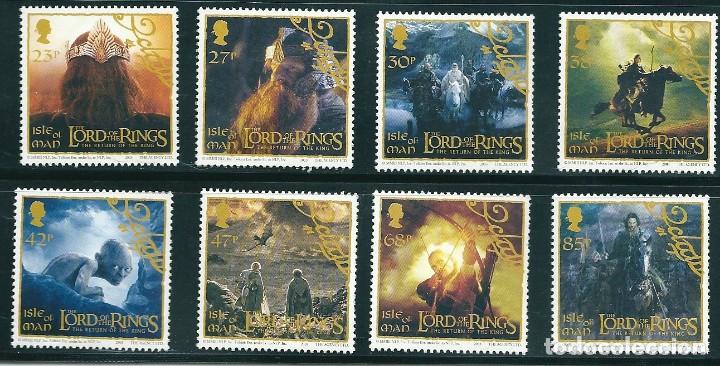 Cine: TEMA CINE. ISLA DE MAN 2003 1128/35 EL SE&Ntilde;OR DE LOS ANILLOS. RETORNO DEL REY